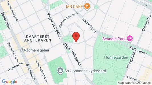Lägenheter att hyra i Östermalm - kort over placeringen