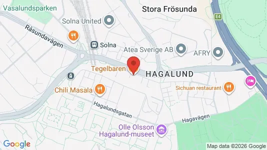 Lägenheter att hyra i Solna - kort over placeringen