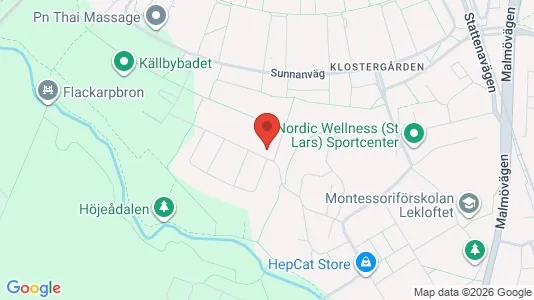 Lägenheter att hyra i Lund - kort over placeringen