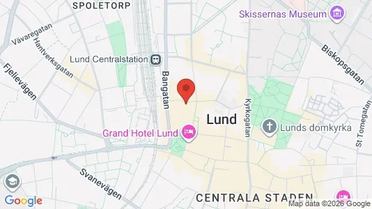 Lägenheter att hyra i Lund - kort over placeringen
