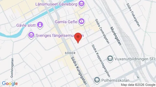 Lägenheter att hyra i Gävle - kort over placeringen
