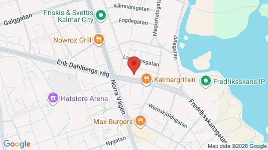 Lägenheter att hyra i Kalmar - kort over placeringen