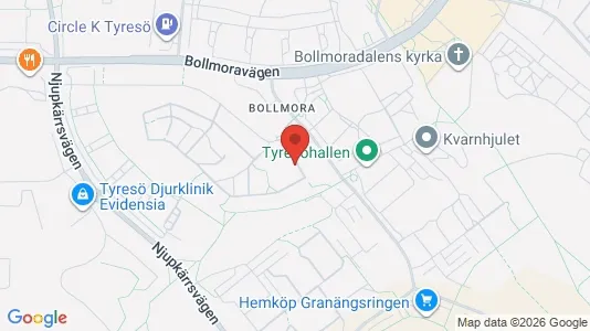 Lägenheter att hyra i Tyresö - kort over placeringen