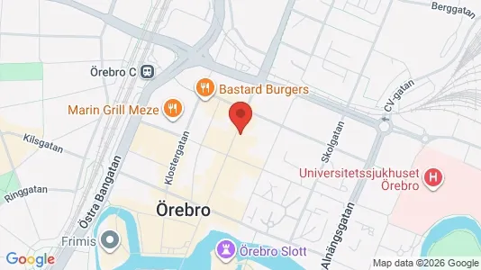 Lägenheter att hyra i Örebro - kort over placeringen