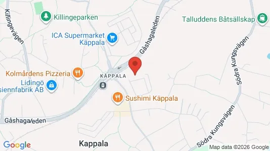 Lägenheter att hyra i Lidingö - kort over placeringen