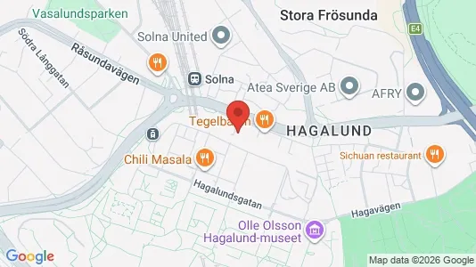 Lägenheter att hyra i Solna - kort over placeringen