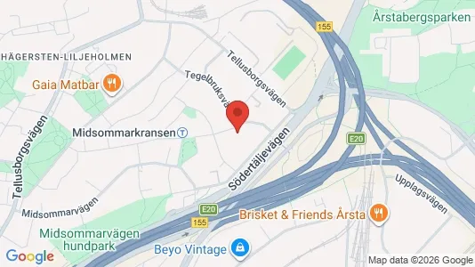 Lägenheter att hyra i Söderort - kort over placeringen
