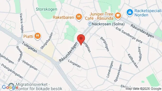 Lägenheter att hyra i Solna - kort over placeringen
