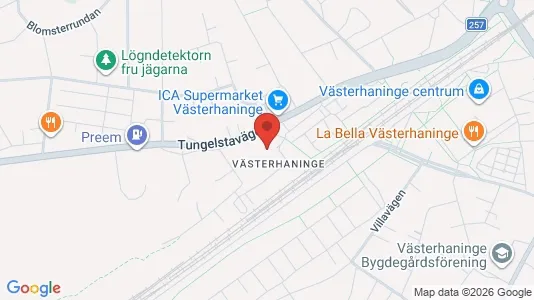 Lägenheter att hyra i Haninge - kort over placeringen