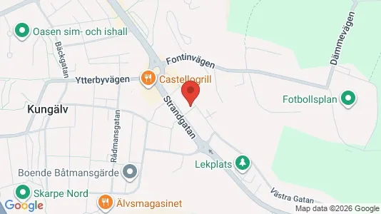 Lägenheter att hyra i Kungälv - kort over placeringen