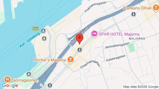 Lägenheter att hyra i Majorna-Linné - kort over placeringen