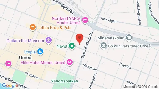 Lägenheter att hyra i Umeå - kort over placeringen