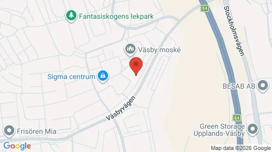 Lägenheter att hyra i Upplands Väsby - kort over placeringen