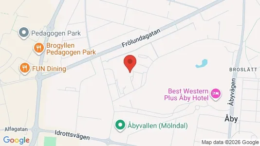 Lägenheter att hyra i Mölndal - kort over placeringen