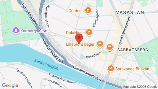 Lägenheter att hyra i Vasastan - kort over placeringen