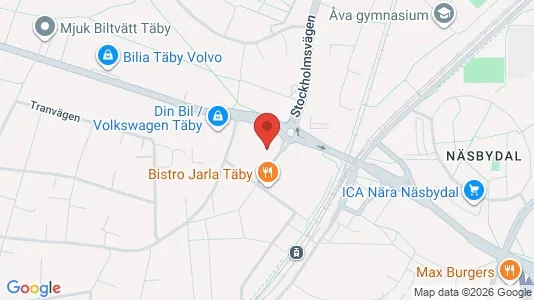 Lägenheter att hyra i Täby - kort over placeringen
