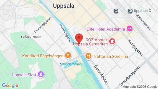 Lägenheter att hyra i Uppsala - kort over placeringen