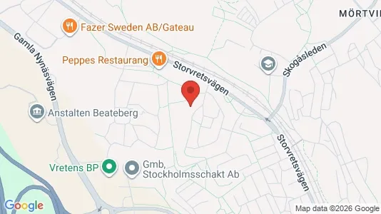 Lägenheter att hyra i Huddinge - kort over placeringen