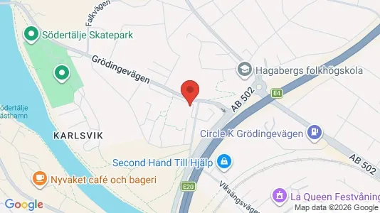 Lägenheter att hyra i Södertälje - kort over placeringen