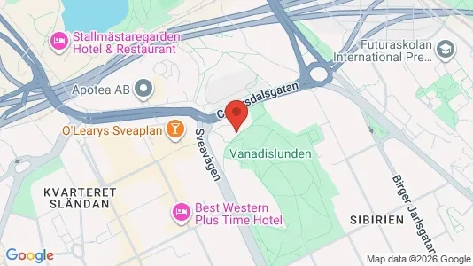 Lägenheter att hyra i Vasastan - kort over placeringen