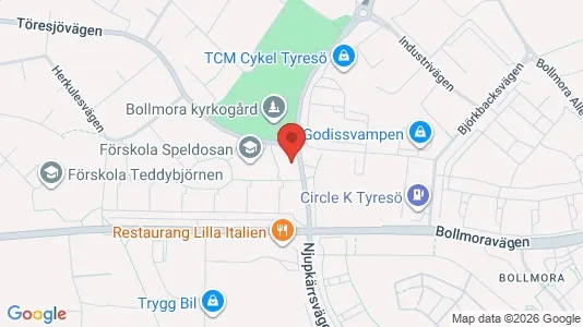 Lägenheter att hyra i Tyresö - kort over placeringen