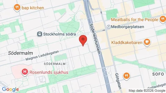 Lägenheter att hyra i Södermalm - kort over placeringen