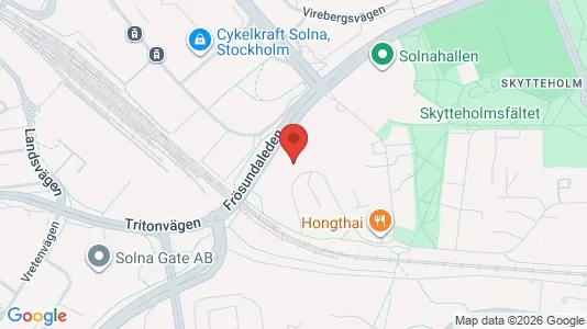 Lägenheter att hyra i Solna - kort over placeringen