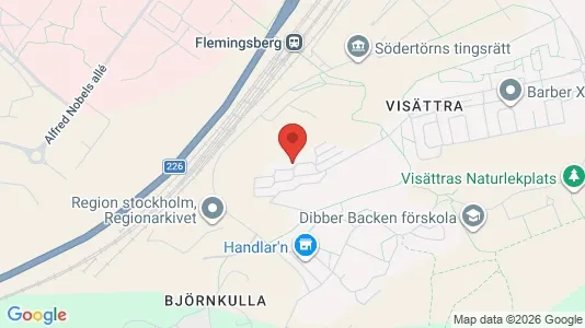 Lägenheter att hyra i Huddinge - kort over placeringen