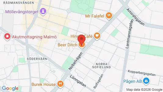Lägenheter att hyra i Malmö Centrum - kort over placeringen