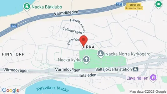 Lägenheter att hyra i Nacka - kort over placeringen