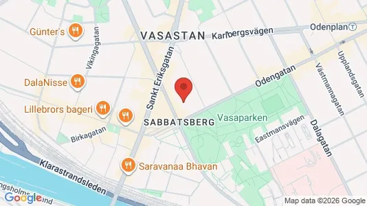 Lägenheter att hyra i Vasastan - kort over placeringen
