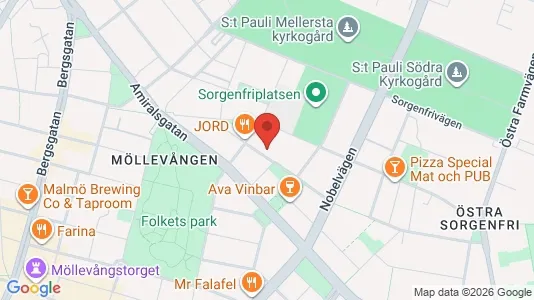 Lägenheter att hyra i Malmö Centrum - kort over placeringen