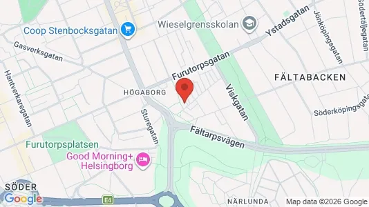 Lägenheter att hyra i Helsingborg - kort over placeringen