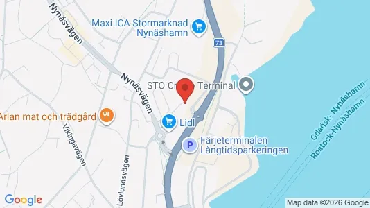 Lägenheter att hyra i Nynäshamn - kort over placeringen
