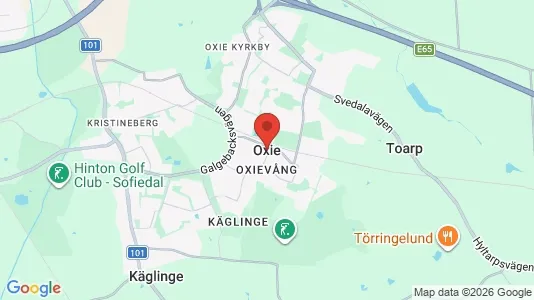 Lägenheter att hyra i Oxie - kort over placeringen