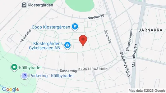 Lägenheter att hyra i Lund - kort over placeringen