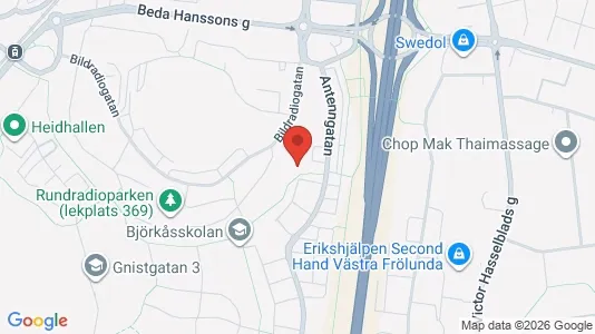 Lägenheter att hyra i Västra hisingen - kort over placeringen