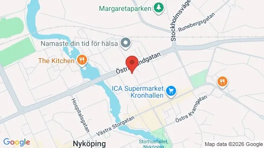 Lägenheter att hyra i Nyköping - kort over placeringen