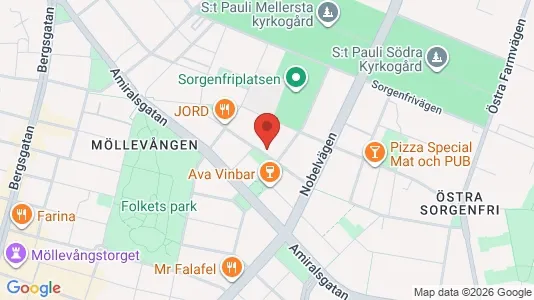 Lägenheter att hyra i Malmö Centrum - kort over placeringen