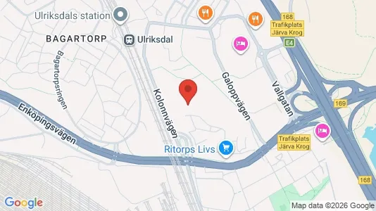 Lägenheter att hyra i Solna - kort over placeringen