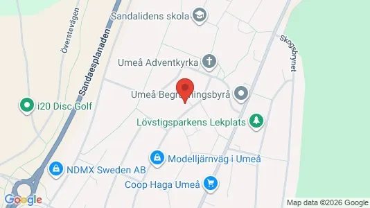 Lägenheter att hyra i Umeå - kort over placeringen