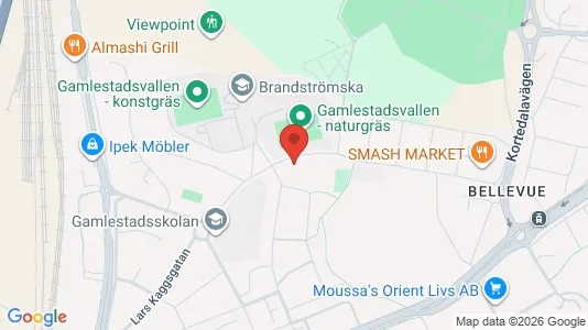 Lägenheter att hyra i Göteborg Östra - kort over placeringen