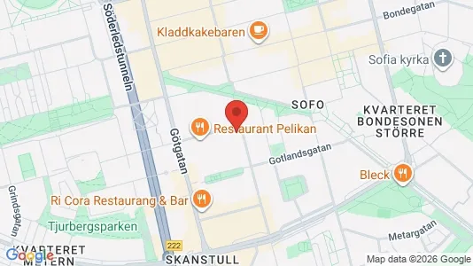 Lägenheter att hyra i Södermalm - kort over placeringen