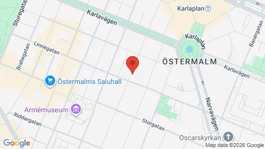 Lägenheter att hyra i Östermalm - kort over placeringen