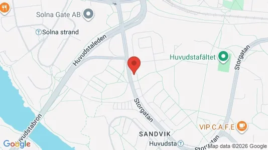 Lägenheter att hyra i Solna - kort over placeringen