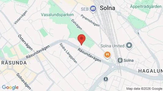 Lägenheter att hyra i Solna - kort over placeringen