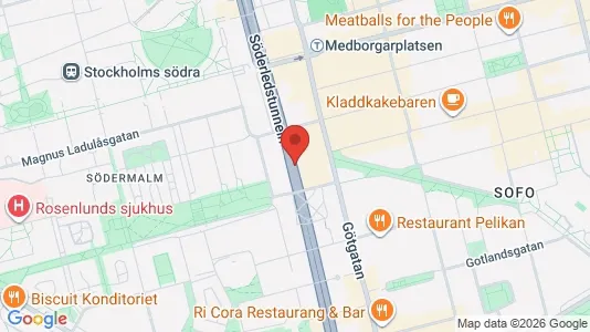 Lägenheter att hyra i Södermalm - kort over placeringen
