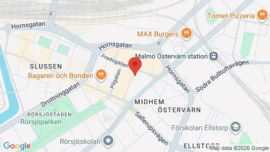 Lägenheter att hyra i Malmö Centrum - kort over placeringen