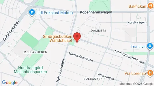 Lägenheter att hyra i Malmö Centrum - kort over placeringen