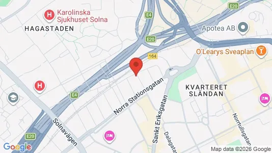 Lägenheter att hyra i Vasastan - kort over placeringen